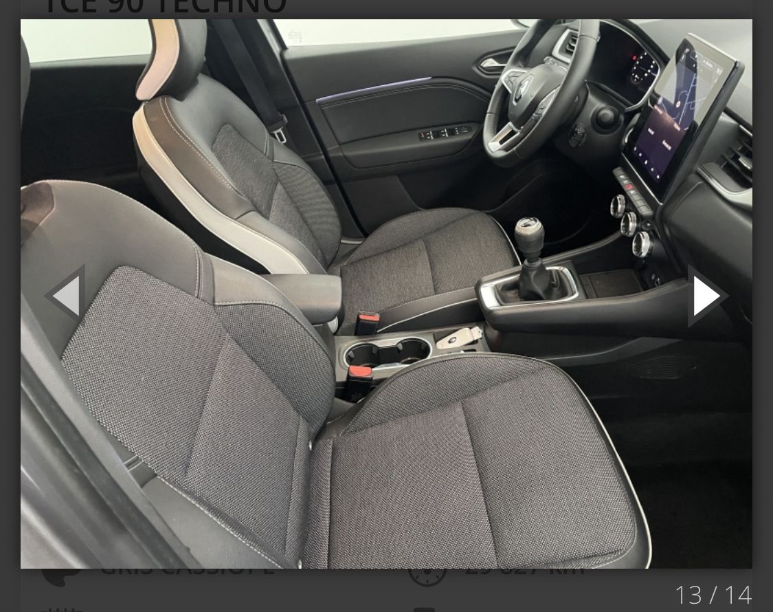 Renault Capture Année 2023 Essence Moteur TCE 90 CV Kilométrage 29870 KM